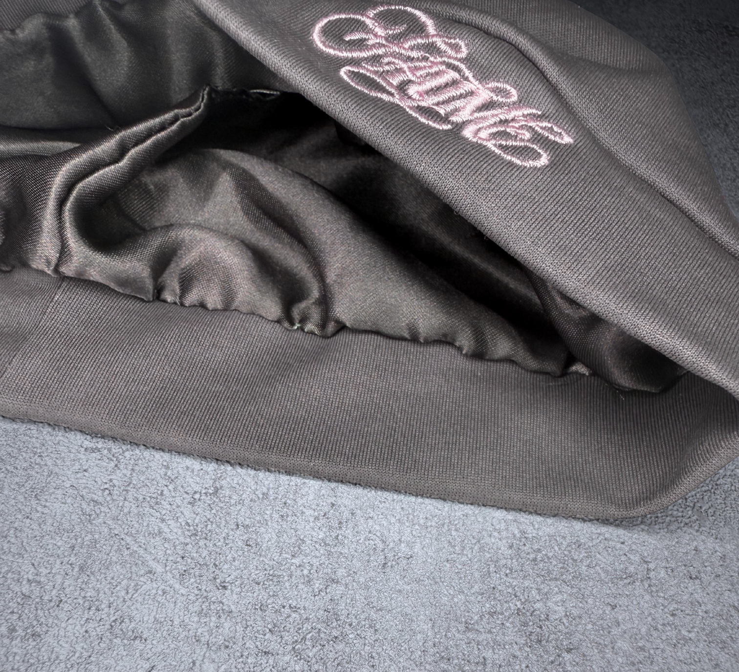 Thermo Bonnet Satin Gris - Rose