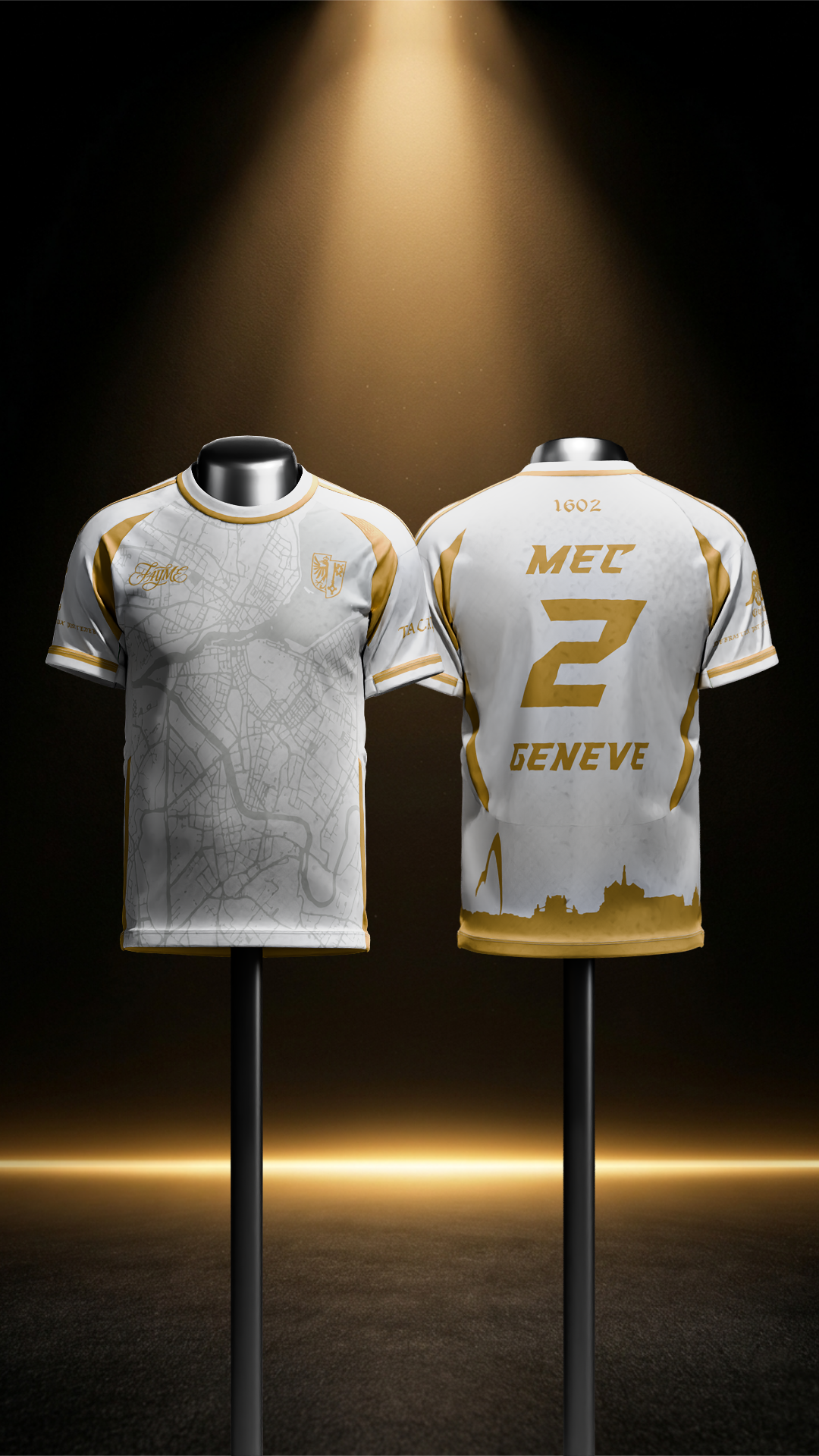 Maillot Genève La Capitale Or Unisexe