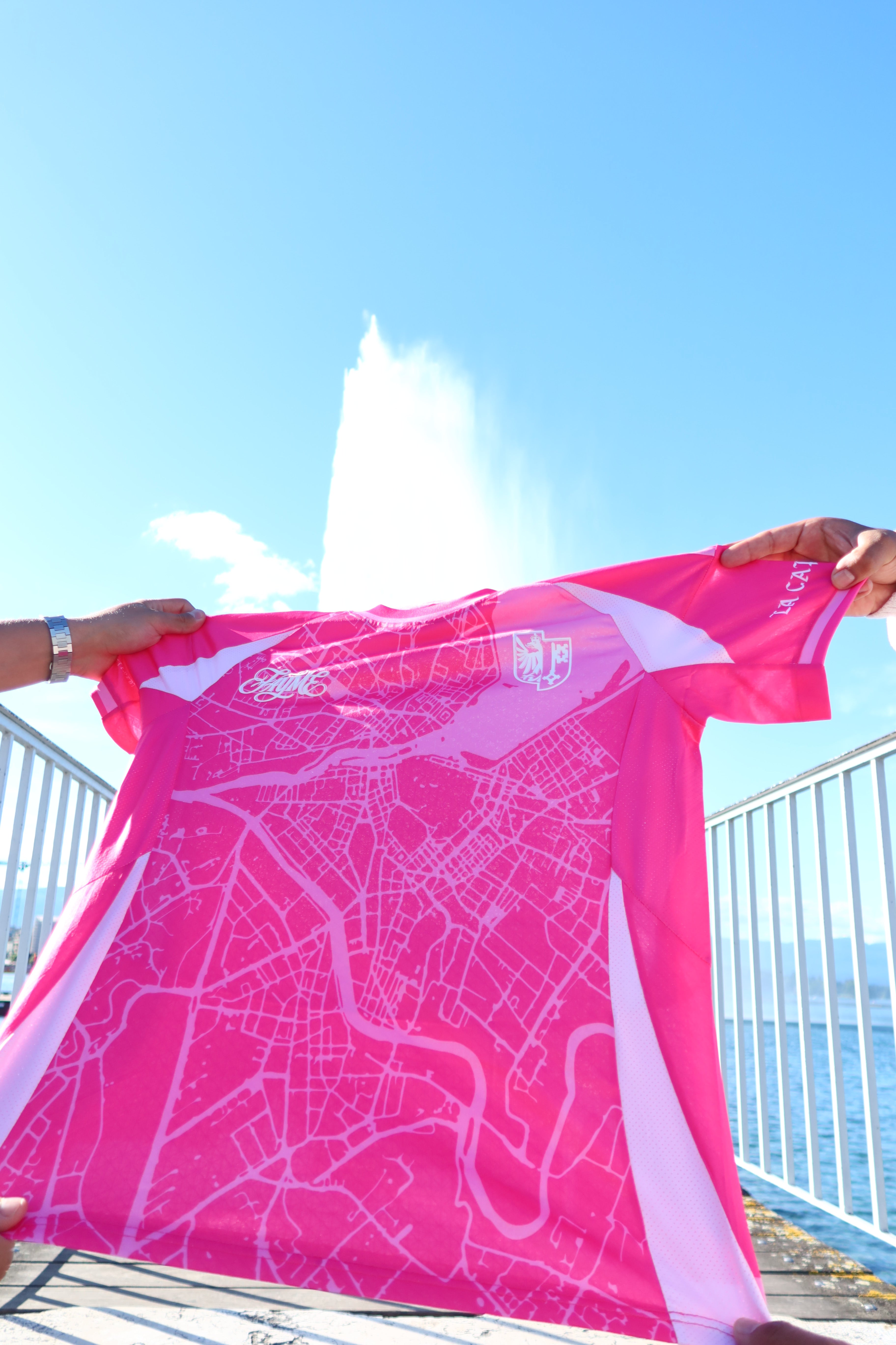 Maillot Genève La Capitale Rose Unisexe