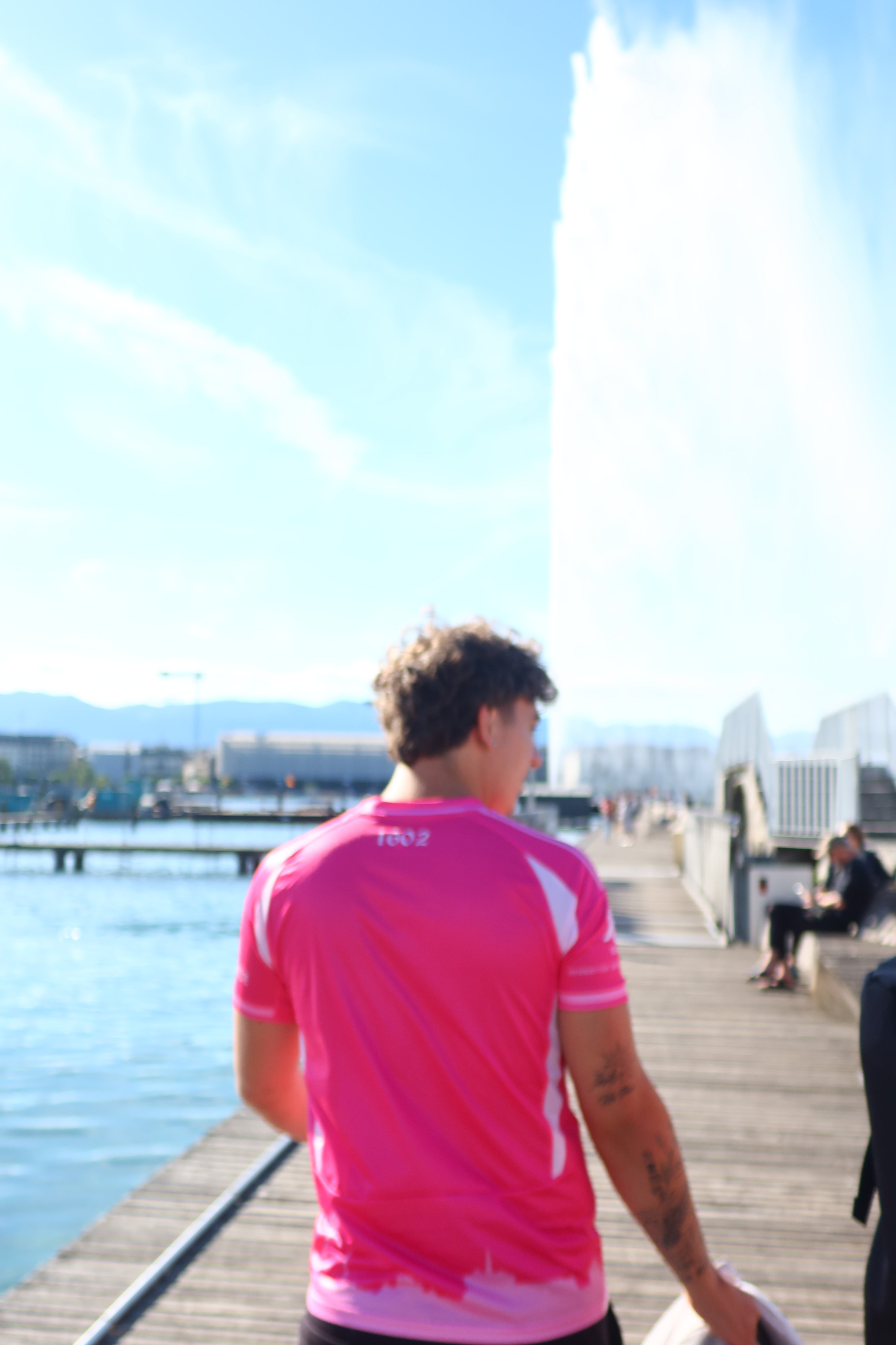 Maillot Genève La Capitale Rose Unisexe
