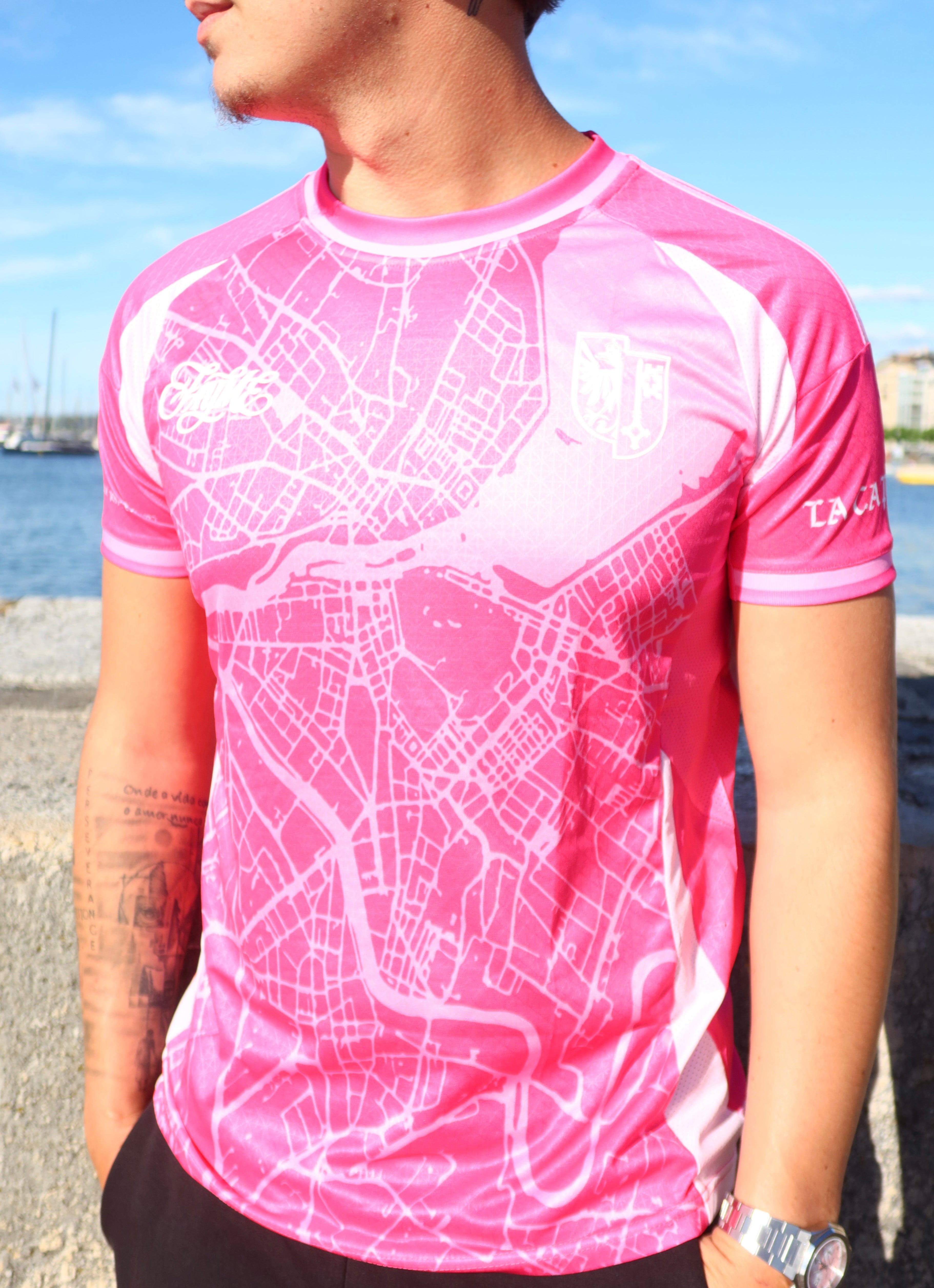 Maillot Genève La Capitale Rose Unisexe