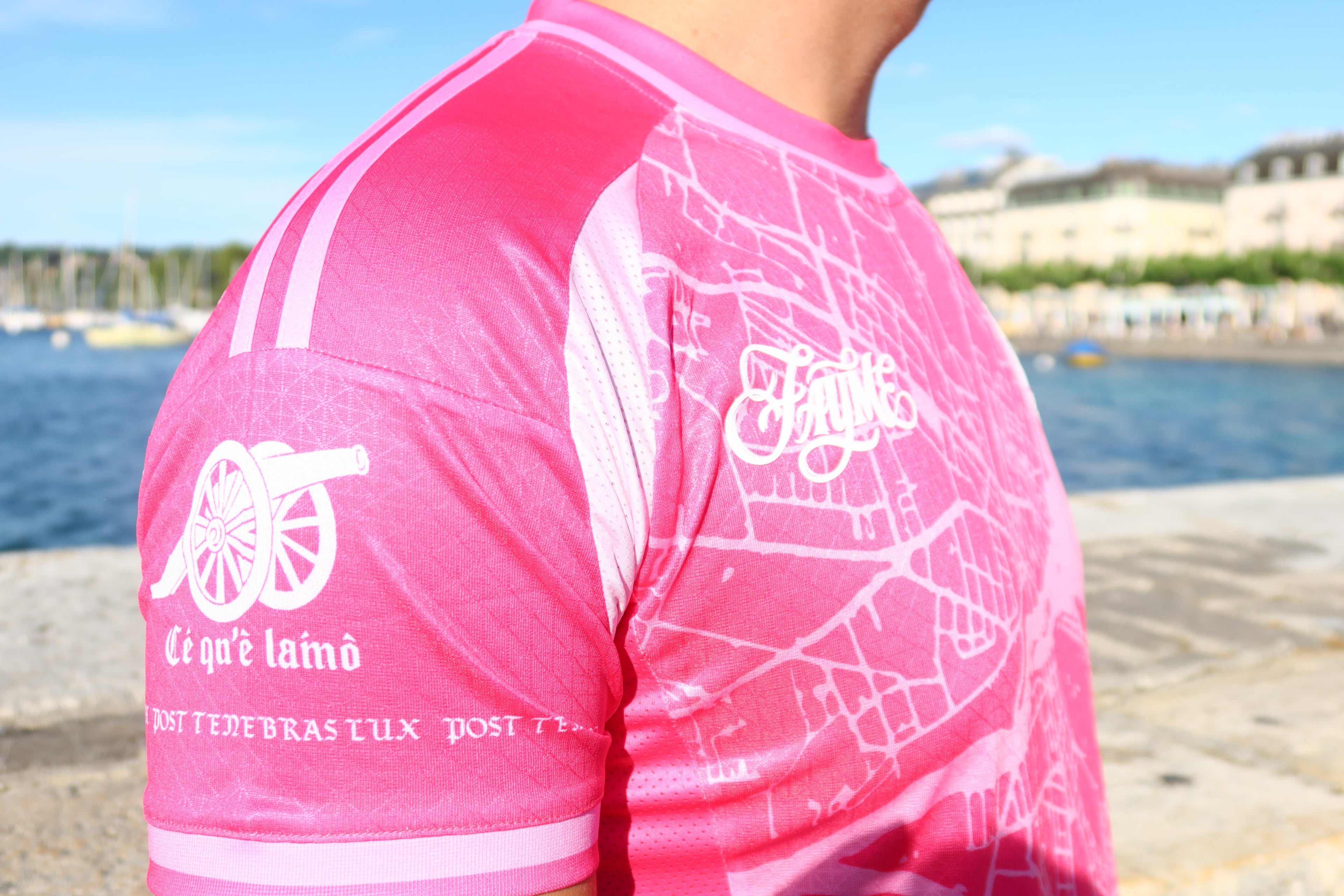 Maillot Genève La Capitale Rose Unisexe