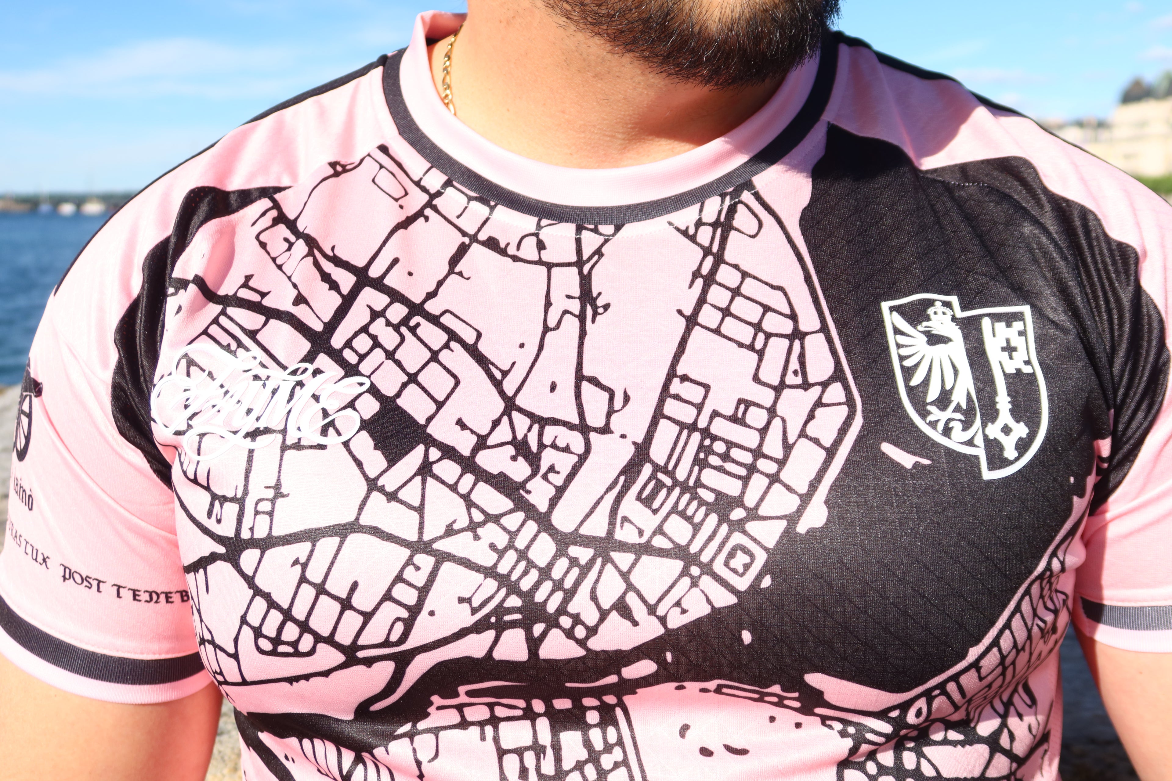 Maillot Genève La Capitale Rose et Noir Unisexe