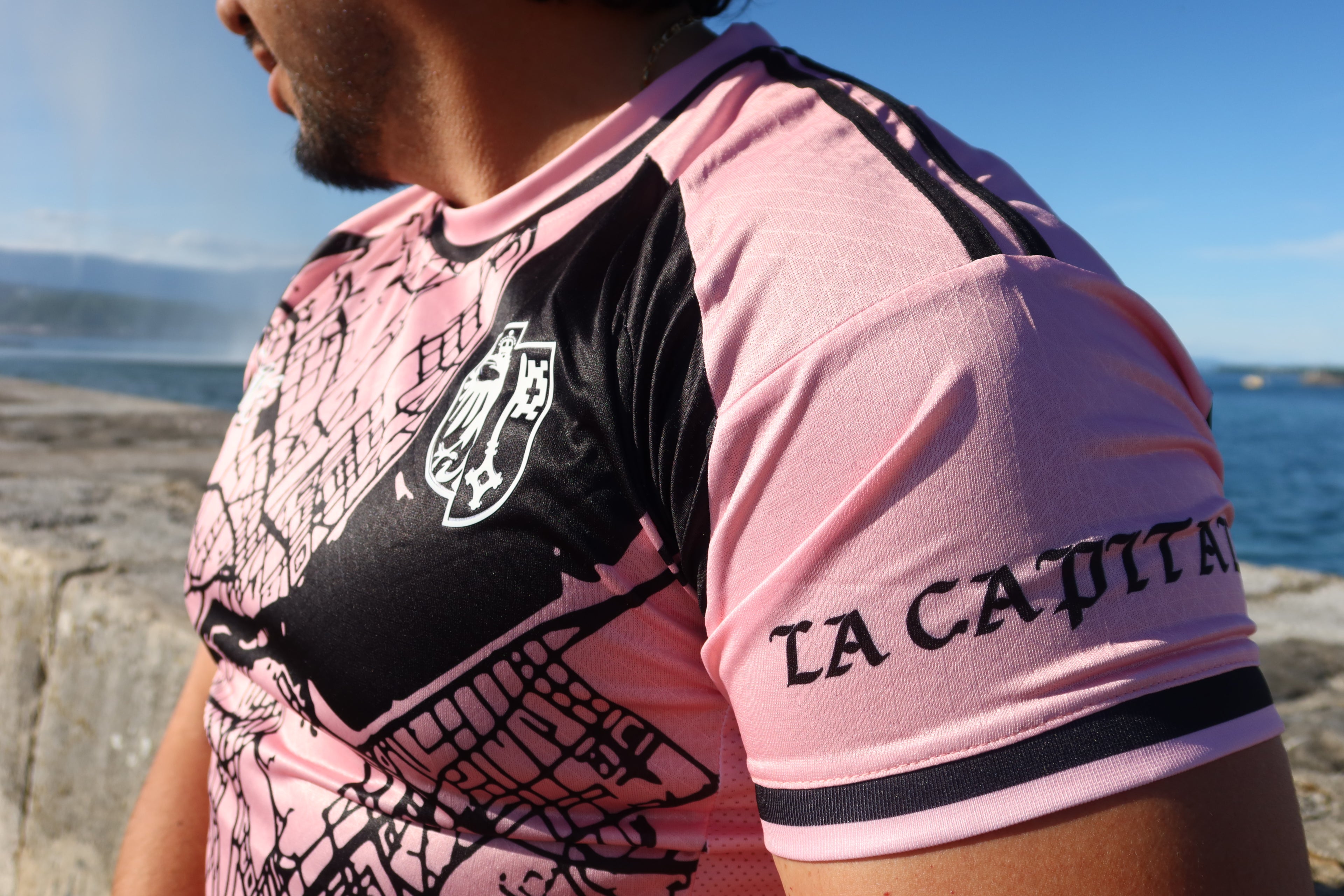 Maillot Genève La Capitale Rose et Noir Unisexe