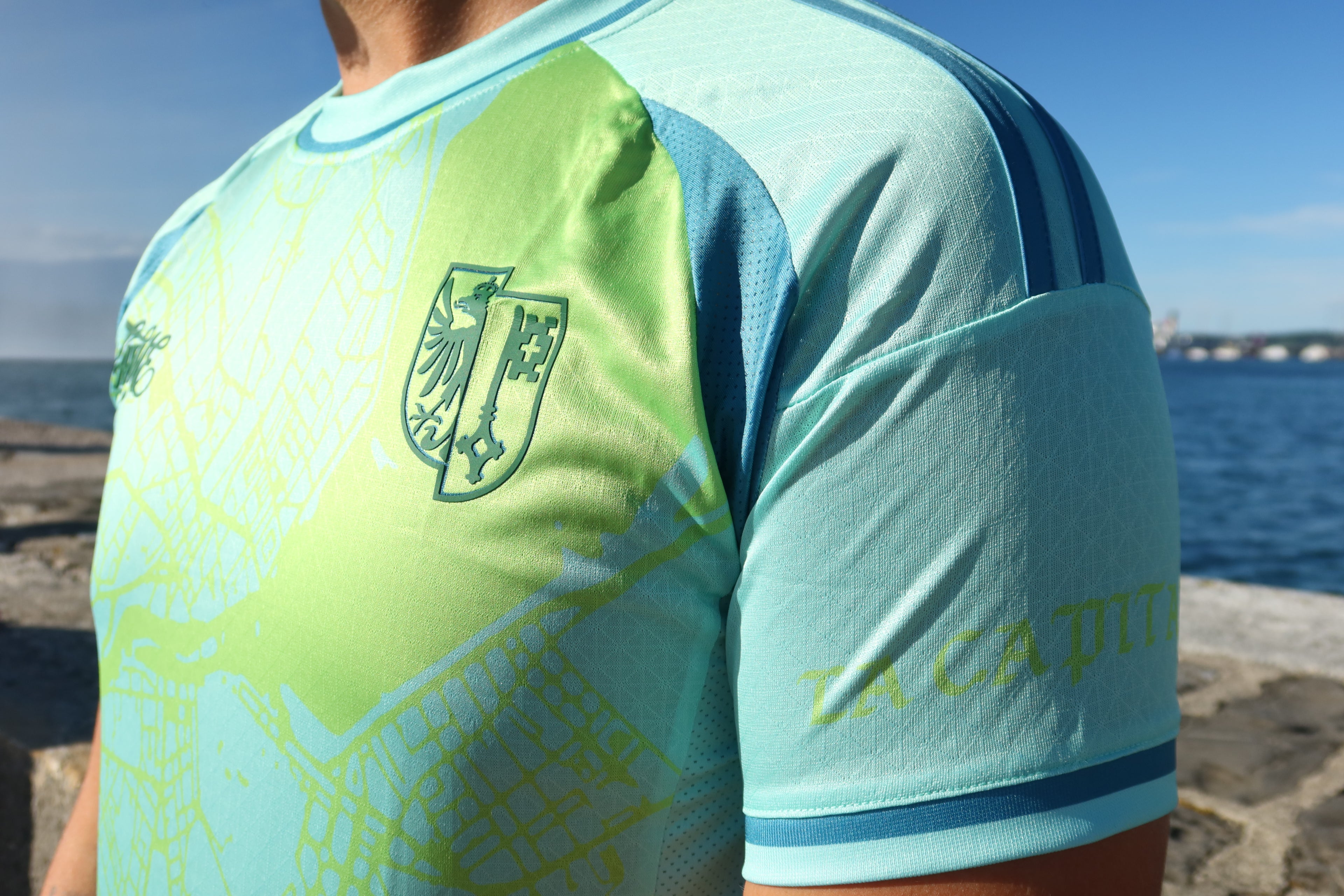 Maillot Genève La Capitale Vert et Jaune fluo Unisexe