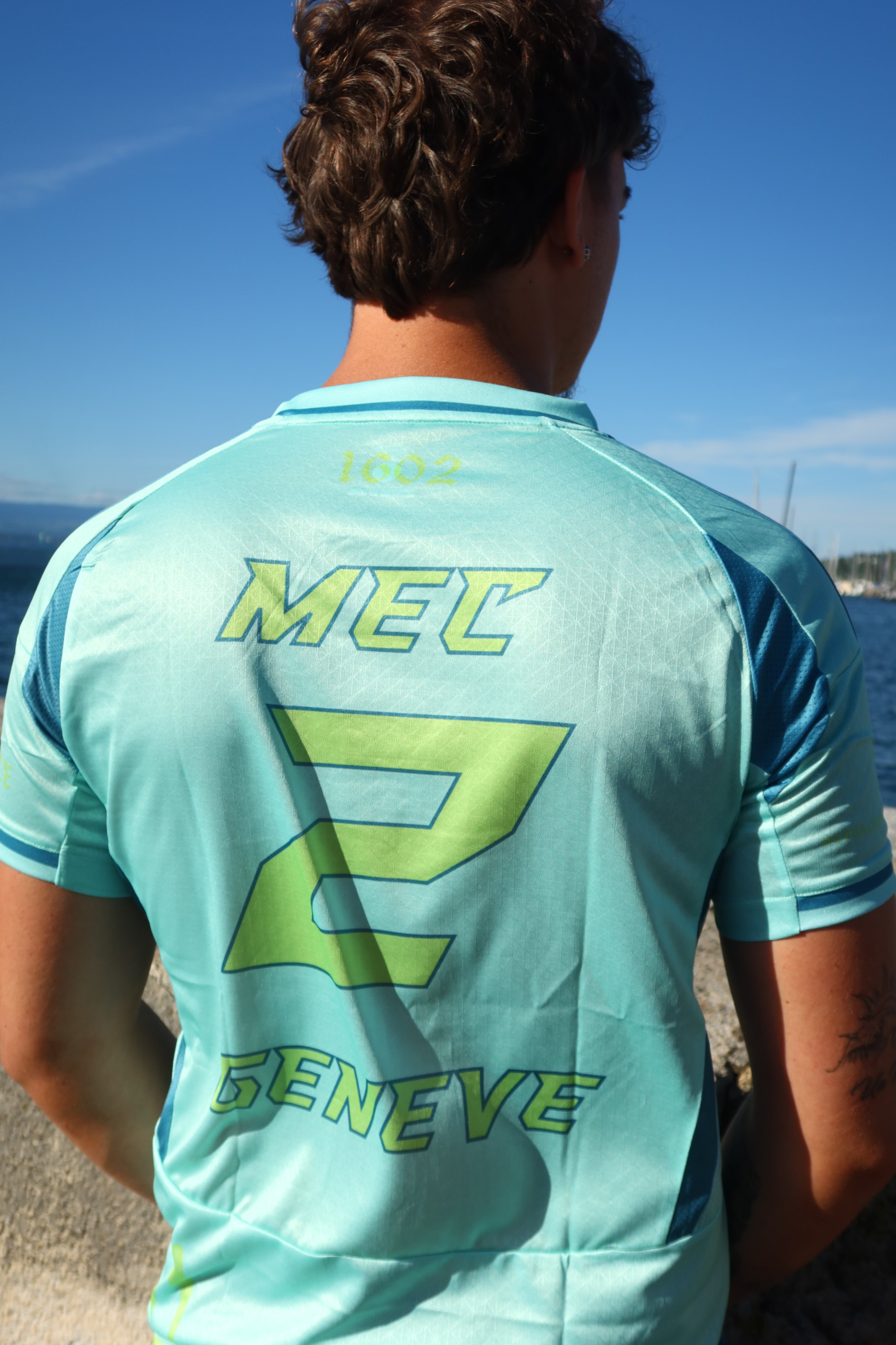 Maillot Genève La Capitale Vert et Jaune fluo Unisexe