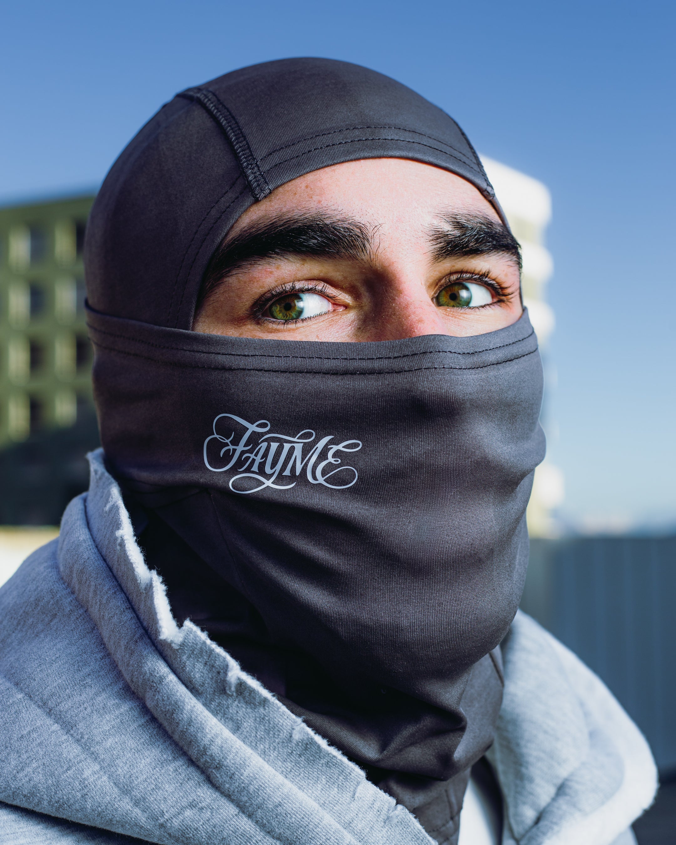 Thermo Cagoule Grise - Rose