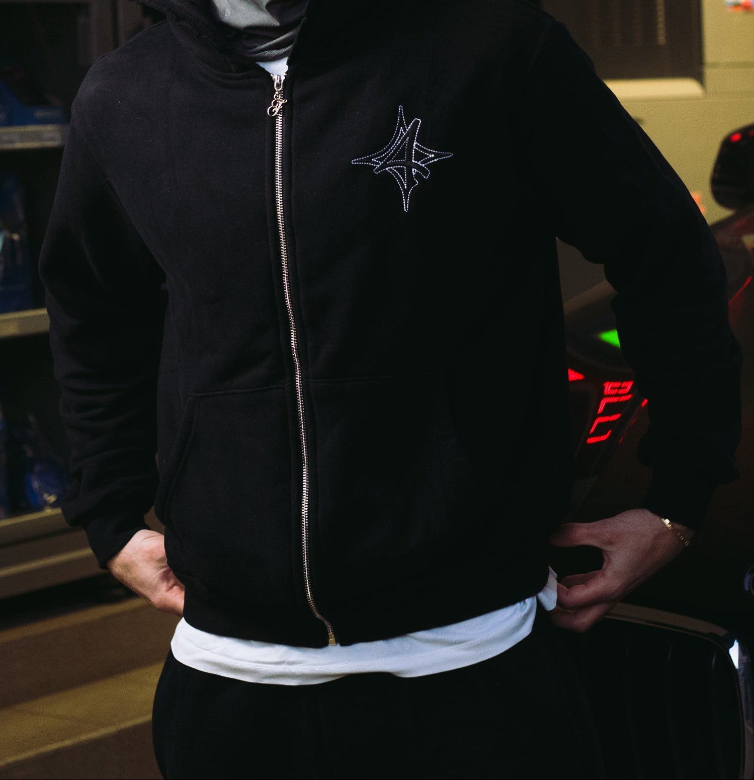 Zip Hoodie Noir