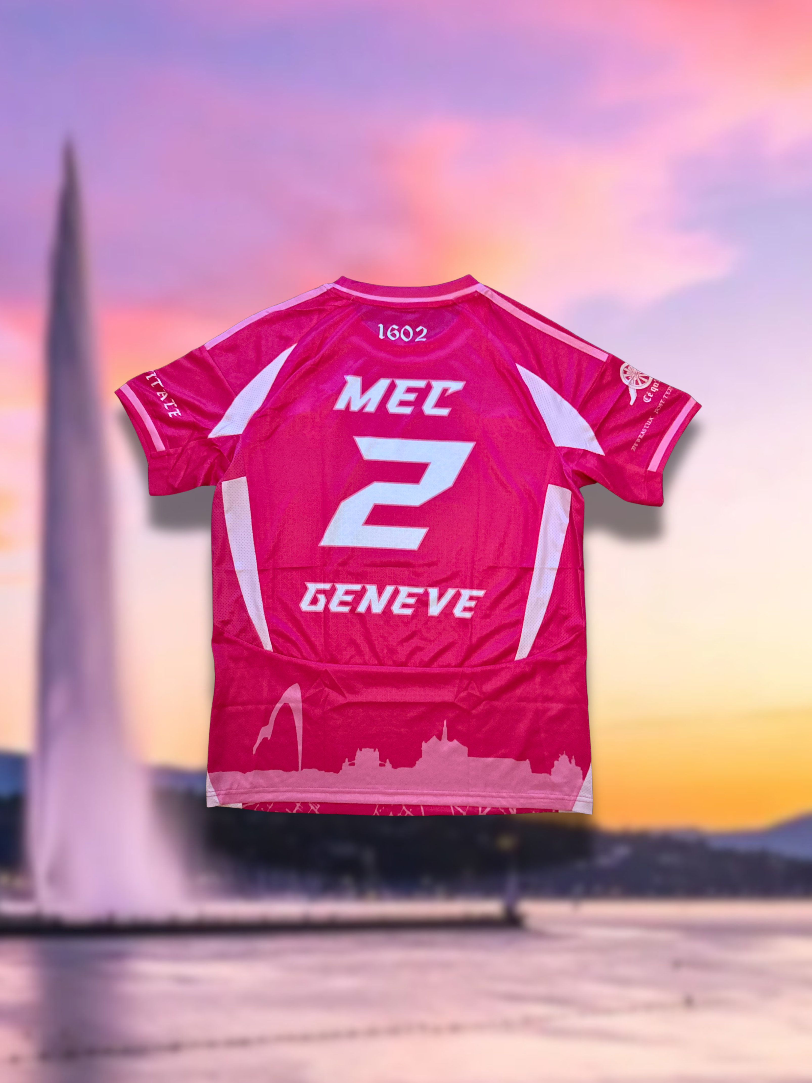 Maillot Genève La Capitale Rose Unisexe