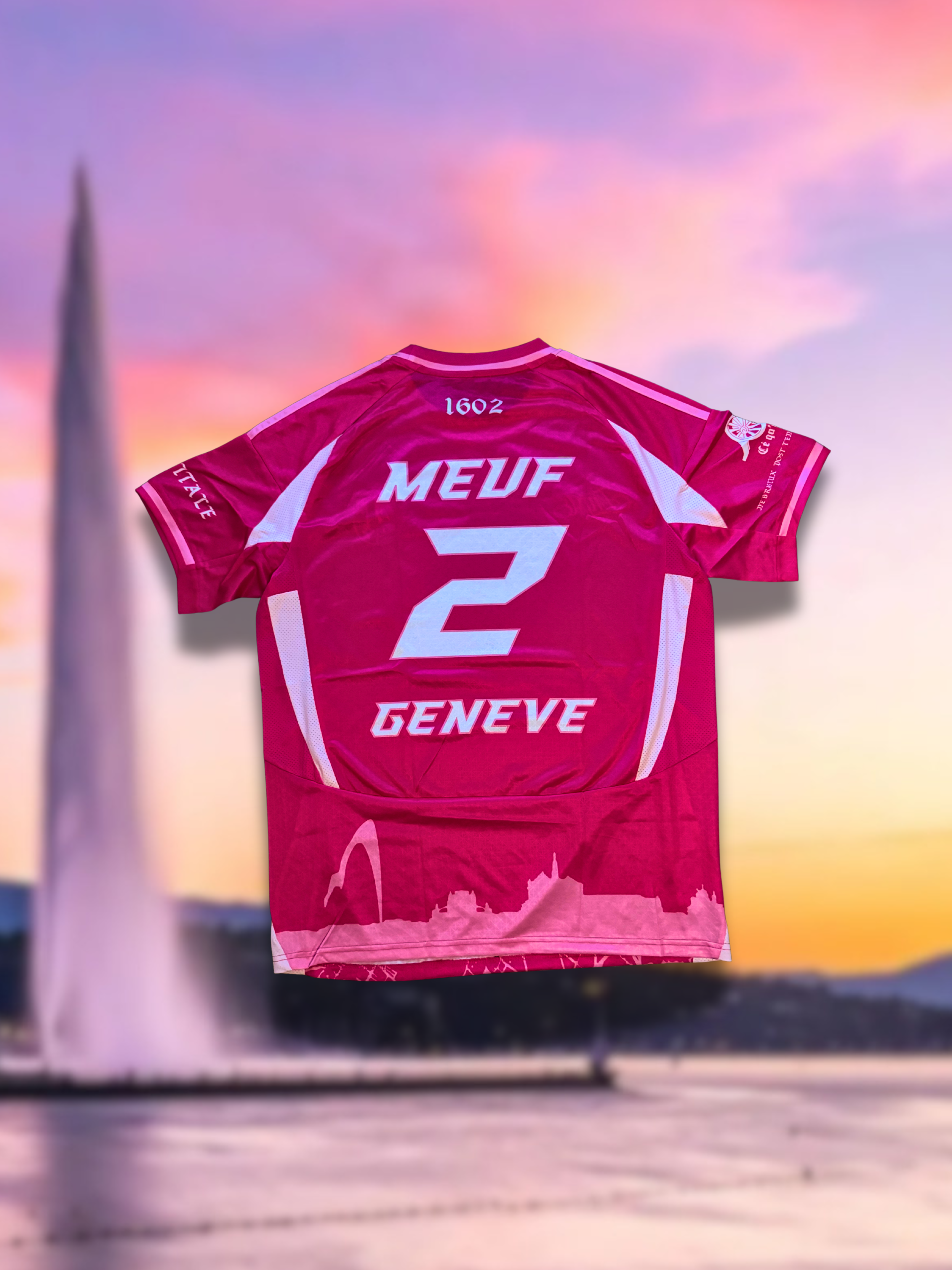 Maillot Genève La Capitale Rose Unisexe