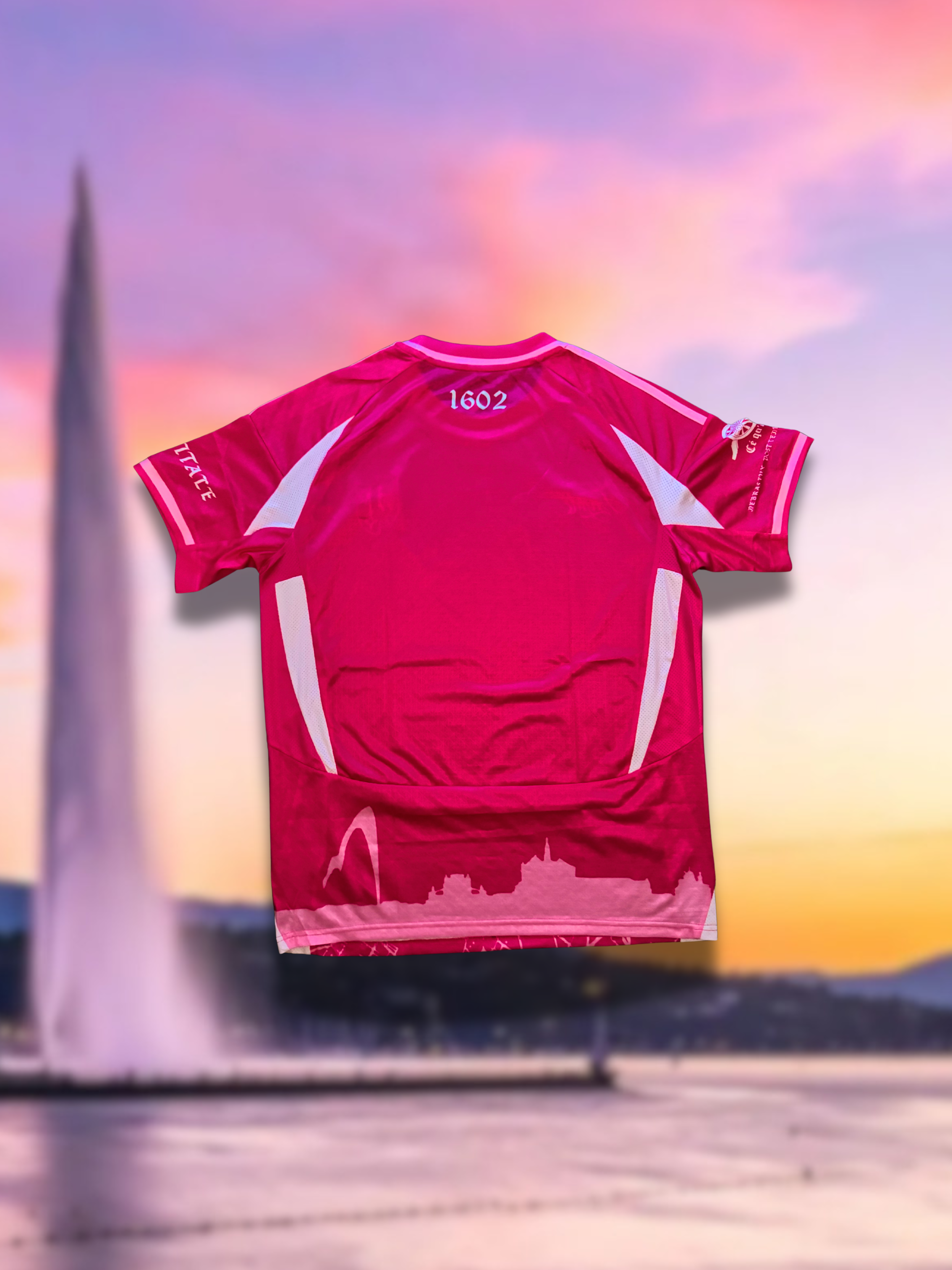 Maillot Genève La Capitale Rose Unisexe