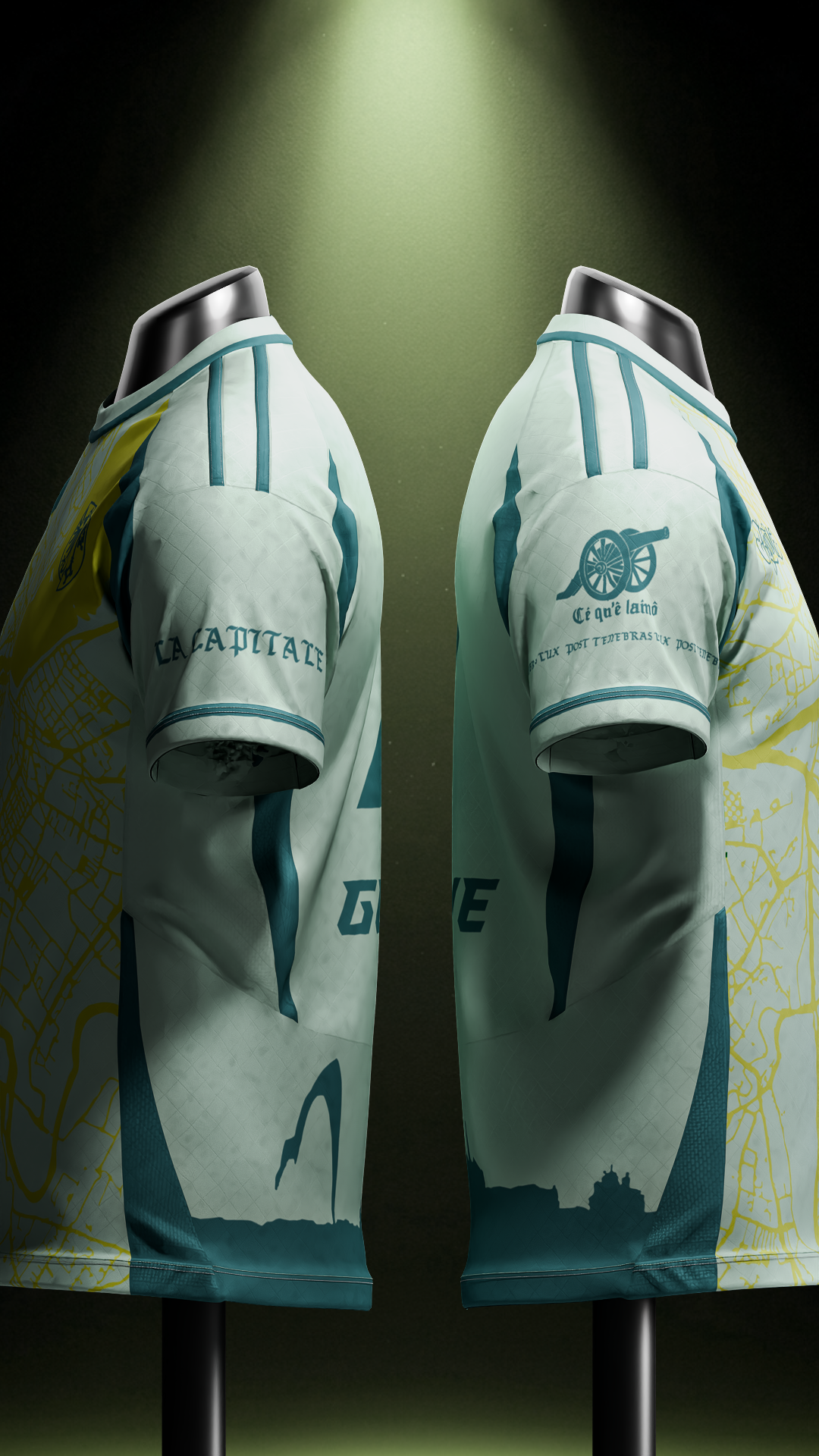 Maillot Genève La Capitale Vert et Jaune fluo Unisexe