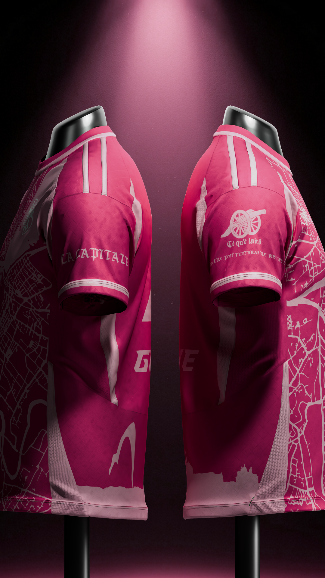 Maillot Genève La Capitale Rose Unisexe